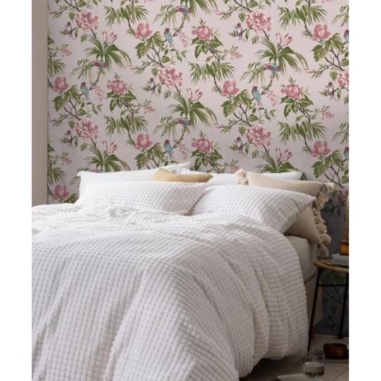 elegans  rozsaszin virag madar mintas tapeta szines lila kek zold minta kastely villa vintage romantikus etkezo kavezo szalon kozmetika dekoracio.jpg